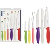 Jogo de Facas Plenus Tramontina Lâminas em Aço Inox 6 Peças Colorido em oferta na Magazine Luiza