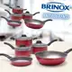Conjunto de Panelas 5 Peças Brinox Ruby com Revestimento Interno Antiaderente Pro-Flon Vermelho em oferta