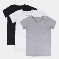 Kit 3 Camisetas Costão Básica Feminina em oferta na Magazine Luiza