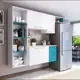 Cozinha Compacta 4 Peças 5 Portas Anabela Yescasa Branco/Azul em oferta