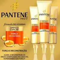 Ampola Pantene Força e Reconstrução 3 Unidades x 15 ml em oferta na Amazon