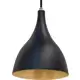 Combo Kit com 2 Pendentes Ágata Cone Preto E Dourado Lustre Alumínio Sala Luminária Sala em oferta