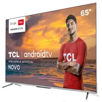 Smart TV LED 65" UHD 4K TCL 65P715 Android, HDR, Comando de Voz à Distância, Google Assistente, HDR, em oferta na Casas Bahia
