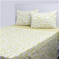 Imagem da promoção Jogo de Cama Queen 4 Peças Ariel Floral Amarelo - Basic+