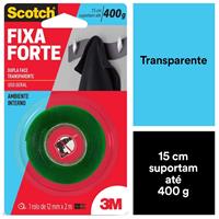 Imagem da promoção Fita Dupla Face 3M, Scotch, Fixa Forte, Transparente, 12 mm x 2 M