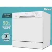 Lava-Louças Philco PLL08B 8 Serviços 110V em oferta na Magazine Luiza