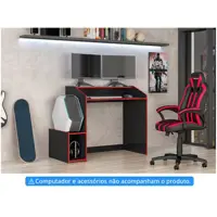 Mesa Gamer Helsinki Legend - Politorno Móveis em oferta na Magazine Luiza