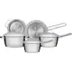 Jogo de Panelas Tramontina com Fundo Triplo - 5 Peças Inox em oferta