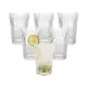 Jogo de Copos de Vidro Transparente 380ml 6 Peças Casambiente Flowers em oferta