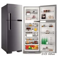 Geladeira Brastemp BRM44HK Frost Free Duplex com Compartimento Extrafrio e Fresh Zone Inox - 375L em oferta na Casas Bahia