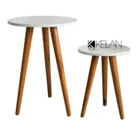 Mesa De Canto Pé Palito 2 Mesas Tripe Redonda Fosca *** - KELAN em oferta na Magazine Luiza