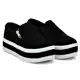 Slip On Feminino Sola Alta Tênis Plataforma Com Zíper Iate Macio Para Ficar Alta - GuGi em oferta