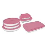 Conjunto de Assadeiras de Vidro Com Tampa 6 peças Prática Marinex em oferta na ShopTime