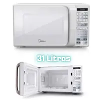 Micro-Ondas Midea 31L Branco - Mtcs41. Mtcs42 em oferta na Americanas