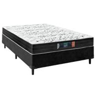 Imagem da promoção Cama Box Casal Colchão de Espuma Semi Ortopédico Extra Firme Resistente 138x188x52cm Suporta 80kg Po