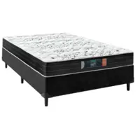 Cama Box Casal Colchão de Espuma Semi Ortopédico Extra Firme Resistente 138x188x52cm Suporta 80kg Po em oferta na Americanas