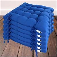 Imagem da promoção Kit com 6 almofada futon assento para cadeira - azul - Casa Ambiente