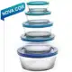 Jogo Kit 5 Pote Tigelas De Vidro Com Tampa Redondo Cozinha - Casambiente em oferta