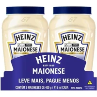 Imagem da oferta Maionese Tradicional Heinz 2 unidades 400g cada