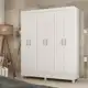 Guarda Roupa Casal 6 Portas Falco Yescasa Branco em oferta