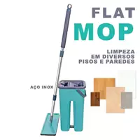 Imagem da promoção Limpeza Chão Mop Lava e Seca, conjunto balde esfregão auto espremível - CELESTE