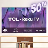 Smart TV LED 50" 4K TCL Roku TV RP630 WiFi, Dual Band, 4 HDMI, 1 USB, Controle por Aplicativo, Googl em oferta na Casas Bahia