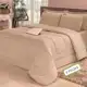 Kit 6 Pçs Edredom Casa Dona Dupla Face Casal Queen com Lençol Bege em oferta