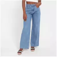 Imagem da promoção Calça Jeans Wide Leg Sawary Cintura Alta Feminina