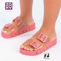 Rasteira Zaxy Fivela Feminina - Rosa em oferta na Zattini