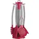 Kit Utensílios Euro Home 7 peças Silicone com Cabo Inox VERMELHO em oferta