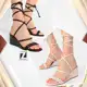 Sandália Anabela Griffe Amarração Feminina ,Preto, Off White (34 ao 39) em oferta