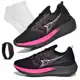 Tenis Feminino Academia Original Caminhada Barato R-FLYZ- Preto/Pink + Relógio + Meia - RAYON em oferta