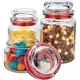 Conjunto de Potes para Alimentos de Vidro Multiuso com 3 Peças Vermelho Euro em oferta