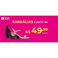 Sandália Griffe Tiras Cruzadas Salto Médio Feminina em oferta na Magazine Luiza