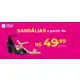 Sandália Griffe Tiras Cruzadas Salto Médio Feminina em oferta