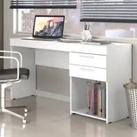 Escrivaninha 2 Gavetas Notável Office Branco em oferta na Casas Bahia