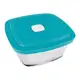 Conjunto de Pote de Vidro Marinex Facilita com Tampa Plástica Colorida 1 Litro - Embalagem com 6 Uni em oferta