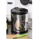 Lixeira Cozinha Inox Pia Tampa Clicar Preto 2.5L Recipiente Plástico Interno - Viel em oferta