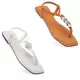 Kit 2 Pares Sandálias Rasteiras Feminina Corrente Leve - Black Friday - FLOREAR em oferta