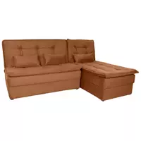 Imagem da promoção Sofá-cama Casal 3 Lugares Reclinável Suede - Matrix Dafne