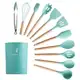 KIT de Utensílios Para Cozinha em Silicone e Bambu 12 Peças - aleatorio em oferta