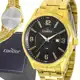 Relógio Condor Masculino Dourado Azul Prova d'água com garantia de 1 ano em oferta