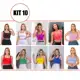 KIT 10 Peças: Cropped Alça Grossa Suplex em oferta