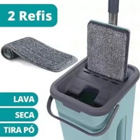 Imagem da promoção Flat Mop Vertical Lava E Seca Multiuso Com Balde 2 Refil - Home Utilities