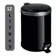 Lixeira Pedal Cesto Cozinha Banheiro 12 Litros De Plástico Preto - Home Utilities em oferta