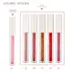 6 Cores Batom de Veludo Brilho Labial Brilho Labial Não Fácil de Colar Copo Brilho Labial Brilho Lab em oferta