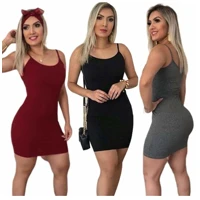 Imagem da promoção vestido canelado alça fina tubinho escolha sua cor p ao gg use no frio com blusa por cima