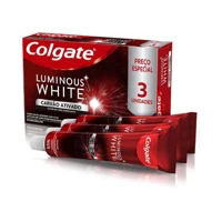 Imagem da promoção Creme Dental Clareador Colgate Luminous White Carvão Ativado 70g 3 unidades