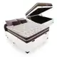 Cama Box Baú Casal 138 Tecido Sintético Branco com Colchão Little Angel - Bello Box - Mola Superlast em oferta