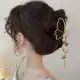 Piranha de Cabelo em Metal Dourada ou Prata Tamanho 8cm em oferta